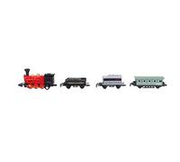 Classical Alloy Plastic Simulate Train Train Model Kid Toy Gift Fonction Pull Back Fonction Small et délicate Facile à Transporter Jouet de Train (Rouge)