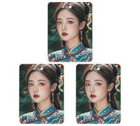 Classical Beauty Lot de 3 désodorisants carrés à suspendre pour voiture, maison, bureau, style noir