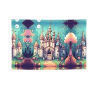 Classical Castle Bannière personnalisée en polyester - Durable et facile à accrocher pour les fêtes, l'obtention d'un diplôme, un anniversaire