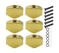 Classical Guitar Tuners - Music Keys for Perfect Tone | Strong Metal with Chrome Detail, 6 Piece Replacement Pack with Stable Grip, Instrument Accessory for Electric Players Maintenance and Upgrade