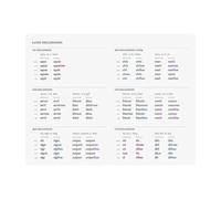 Classical Latin Poster Declensions Reference Grammar Chart Canvas Wall Art for Home Office Library School Wall Decor(Framed,08X12inch(20X30cm))