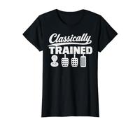 Classically Trained with Dimmer Manual Car Pedals Driving T-Shirt Graphique avec Valeur, Femme, Noir, XS