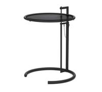 CLASSICON table basse réglable en hauteur E 1027 (Plateau en metal noir - Métal peint noir)