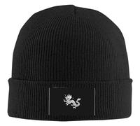 Classics Basic Beanie Silhouette De Dragon Asiatique Bonnet en Tricot Moderne Chapeau Chaud Confortable Crâne À Revers Bonnet pour Hiver Automne Sommeil 30X18 Cm