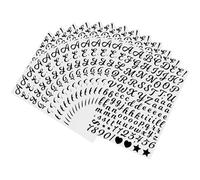 Classicseali Lot de 1768 lettres autocollantes en vinyle noir pour bricolage, scrapbooking, décoration, panneaux, boîte aux lettres