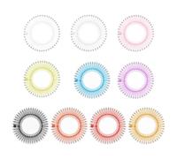 Classicseali Lot de 20 peignes extensibles circulaires avec strass | Serre-tête entièrement circulaire en zigzag - En plastique flexible - Diamètre : 11,5 cm - Extensible jusqu'à 32 cm