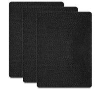 Classicseali Lot de 3 écussons en tissu autocollants, thermocollants, noirs | 28 x 20 cm Patchs de réparation autocollants en lin imperméable pour vestes, tentes, vêtements d'extérieur