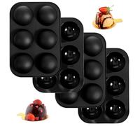 Classicseali Lot de 4 moules en silicone demi-sphère, demi-sphère, moule à pralines en silicone pour les américains, moules ronds en silicone pour la fabrication de dôme, chocolat, mousse, gâteau