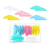 Classicseali Lot de 50 tampons de levage de cils | Tampons auto-adhésifs pour un coiffage professionnel des cils en salon ou à la maison, 5 tailles S/M/M1/M2/L, multicolore