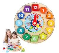 Classification d'horloge de forme | Puzzle de correspondance de formes et de couleurs, activité d'apprentissage pour développer la motricité fine, jeu éducatif de classification