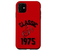Classique 1975 avec clé de Sol et Notes de Musique. Coque pour iPhone 11