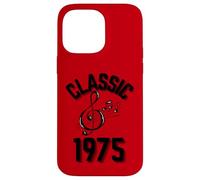 Classique 1975 avec clé de Sol et Notes de Musique. Coque pour iPhone 14 Pro Max