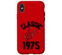Classique 1975 avec clé de Sol et Notes de Musique. Coque pour iPhone X/XS
