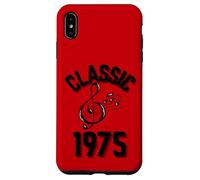 Classique 1975 avec clé de Sol et Notes de Musique. Coque pour iPhone XS Max