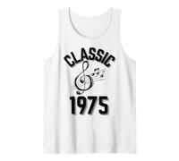 Classique 1975 avec clé de Sol et Notes de Musique. Débardeur