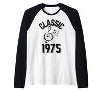 Classique 1975 avec clé de Sol et Notes de Musique. Manche Raglan