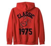 Classique 1975 avec clé de Sol et Notes de Musique. Sweat à Capuche