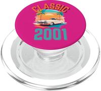 Classique 2001 avec Voiture, Palmiers et Coucher de Soleil PopSockets PopGrip pour MagSafe