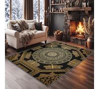 Classique 80 x 150 cm Imprimé Tapis de Chambre, Traditionnel Orné Géométrique Frise Grecque Lavable Tapis de Salon Antidérapant - Doux Moquette pour Salle de Séjour Chambre d'enfant Salle de Jeu