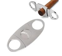 classique,Acier inoxydable, couteau à guillotine tranchant,Coupe-cigares Double Lame - Cigares pour grande mesure de l'anneau