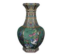 Classique Antique Enamel Céramique Vases Vase Green Vase Craft Accueil Décoration Collecte de la Chambre Accessoires