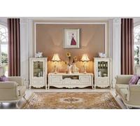 Classique armoire murale baroque rococo meubles en bois véritable Sidebaord vitrine 3pcs