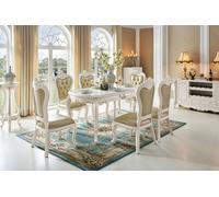 Classique baroque salle à manger meubles ensemble de chaises de table groupe 5pcs Set