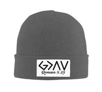 Classique Beanie pour Homme Dieu est Plus Grand 8:28 Christianisme Bonnet Hiver Chaud Tricot Chaud Chapeau d'hiver Tricoté pour Adultes Femme Sports