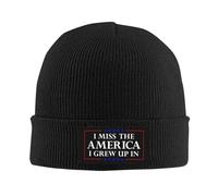 Classique Beanie pour Homme L'Amérique dans laquelle J'Ai grandi me Manque Bonnet Hiver Chaud Tricot Épais Beanie Hiver pour Cyclisme Adultes Ski