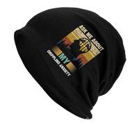 Classique Bonnet De Nuit Posez-Moi des Questions sur Mon Anxiété Paralysante Bonnet d'hiver Tricoté Confortable Casquette De Crâne pour Le Patinage, Jogging, La Course