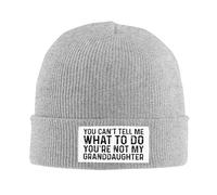 Classique Bonnet d'hiver Tricoté Tu ne Peux Pas me dire ce Que Je Dois Faire. Tu n'es Pas ma Petite-Fille. Bonnet Hiver Chaud Tricot Chaud Chapeau d'hiver Tricoté pour Sports Cyclisme Femme