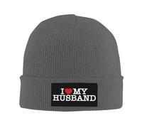 Classique Bonnet Souple Tricoté J'aime Mon Mari J'aime Mon Mari Bonnet Hiver Chaud Tricot Anti-Transpiration Beanie Tricoté pour Adultes Cyclisme Ski