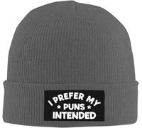 Classique Bonnet Tricoté,Je Préfère Que Mes Jeux De Mots Soient Destinés À l'hiver,Bonnet Hiver Chaud Tricot,Chaud Knit Beanie pour Femme,Adultes,Cyclisme