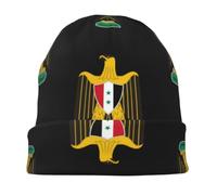 Classique Bonnet Tricoté Unisexe Arabes Unis Emblème National Bonnet Hiver pour Homme avec Tissu en Soie de Lait Épaisse Thermique Bonnet Cadeau Homme Femme Slouchy