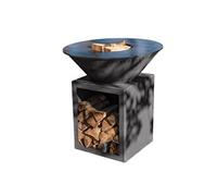 CLASSIQUE Brasero Double Cuve Acier 83x90cm - Anthracite - Raffiné et pratique, conçu pour durer et sublimer votre terrasse