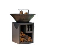 CLASSIQUE Brasero Double Cuve Aluminium 103x90cm - Anthracite - Pratique et spacieux pour une chaleur agréable toute la soirée