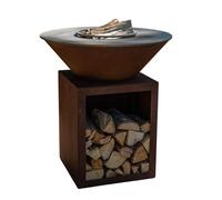 CLASSIQUE Brasero Simple Cuve Corten Ø83 x 92cm - Compact et pratique pour vos moments en extérieur