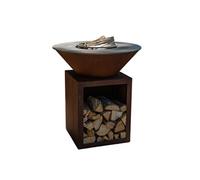 CLASSIQUE Brasero Simple Cuve Corten 83x90cm - Compact et pratique pour vos moments en extérieur