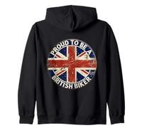 Classique British Biker Grunge Union Jack Pride UK Rocker Homme Sweat à Capuche