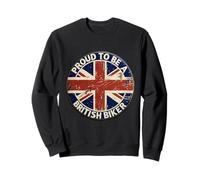 Classique British Biker Grunge Union Jack Pride UK Rocker Homme Sweatshirt