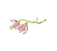classique Broche en fleur de magnolia avec des détails de pétales complexes Matériaux en alliage pour costumes Robes Tenues Broche Magnolia en perles élégantes vintage