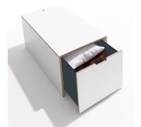 Classique Cadre de lit avec tiroir blanc CPL - Combinaison préférée - Müller Small Living 103x46,8x40 cm - BK16B W