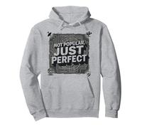 Classique culte : Pas Populaire, Juste Parfait pour Les Amateurs de cinéma Sweat à Capuche, Unisexe pour Adultes, Gris Chiné, XL