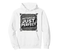 Classique culte : Pas Populaire, Juste Parfait pour Les Amateurs de cinéma Sweat à Capuche, Unisexe pour Adultes, Blanc, XL