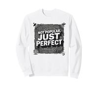 Classique culte : Pas Populaire, Juste Parfait pour Les Amateurs de cinéma Sweatshirt, Unisexe pour Adultes, Blanc, XXL
