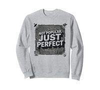 Classique culte : Pas Populaire, Juste Parfait pour Les Amateurs de cinéma Sweatshirt, Unisexe pour Adultes, Gris Chiné, XXL