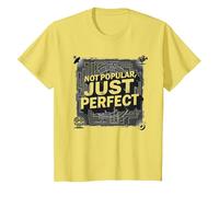 Classique culte : Pas Populaire, Juste Parfait pour Les Amateurs de cinéma T-Shirt, Enfant, Citron, 2 Ans