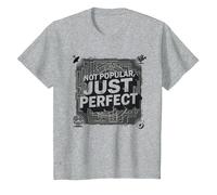 Classique culte : Pas Populaire, Juste Parfait pour Les Amateurs de cinéma T-Shirt, Enfant, Gris Chiné, 10 Ans