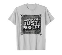 Classique culte : Pas Populaire, Juste Parfait pour Les Amateurs de cinéma T-Shirt, Homme, Argent, M