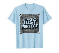 Classique culte : Pas Populaire, Juste Parfait pour Les Amateurs de cinéma T-Shirt, Homme, Bleu Céleste, M